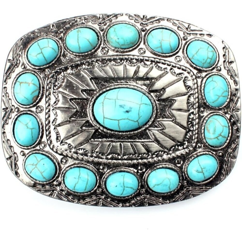 ❤️ Trendy Turquoise belt buckle western buckles for ladies Stylish